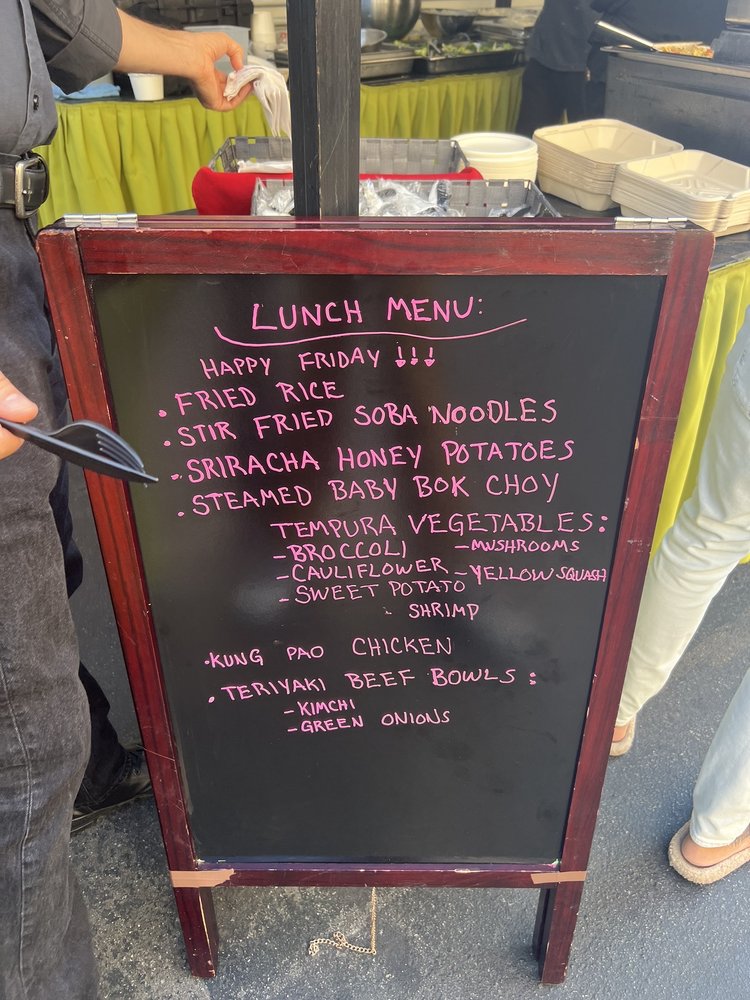 Lunch menu board